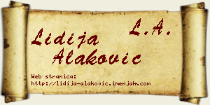 Lidija Alaković vizit kartica
